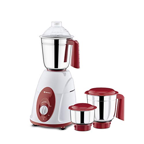 Bajaj Classic Mixer Grinder, 750W, 3 Jars (White and Maroon)