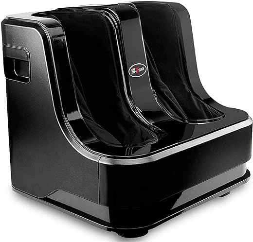 Dr Physio Powerful Electric Leg, Foot and Calf Massager Machine with Vibration for Pain Relief & Relaxation-1022 (Black)