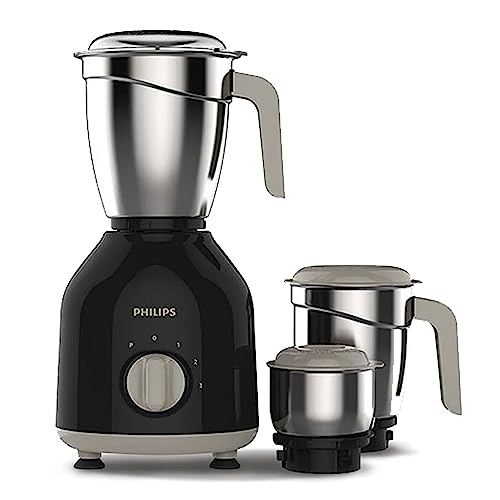 Philips HL7756/00 Mixer Grinder, 750W, 3 Jars (Black)