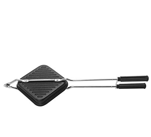 Warmeo Grill and Toast Sandwich Maker with Non-Stick Cookware, 1 Piece, Black.